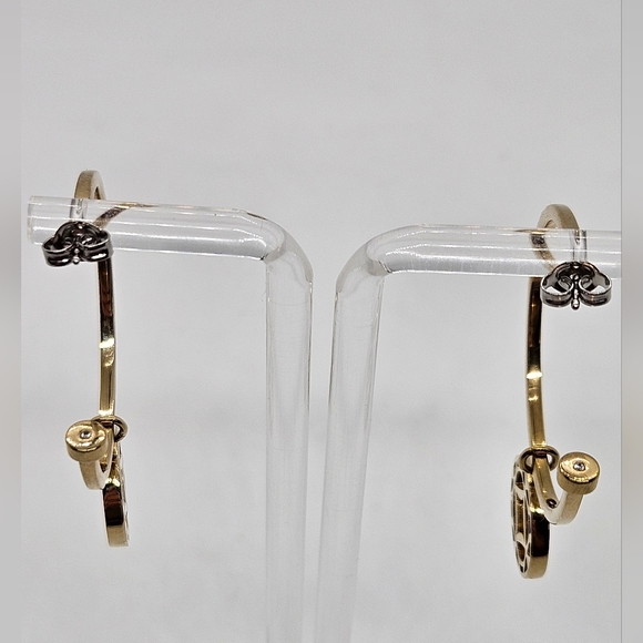 Fossil Gold Signature Hoops - Picture 3 of 4